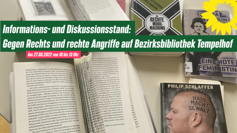 Gegen Rechts und rechte Angriffe auf Bezirksbibliothek Tempelhof