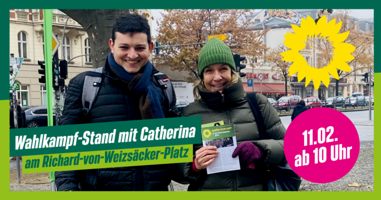 Wahlkampf-Stand mit Catherina Pieroth