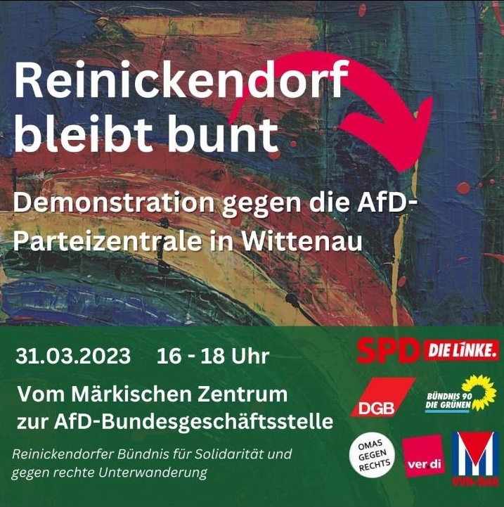 Demo gegen AfD-Parteizentrale Wittenau