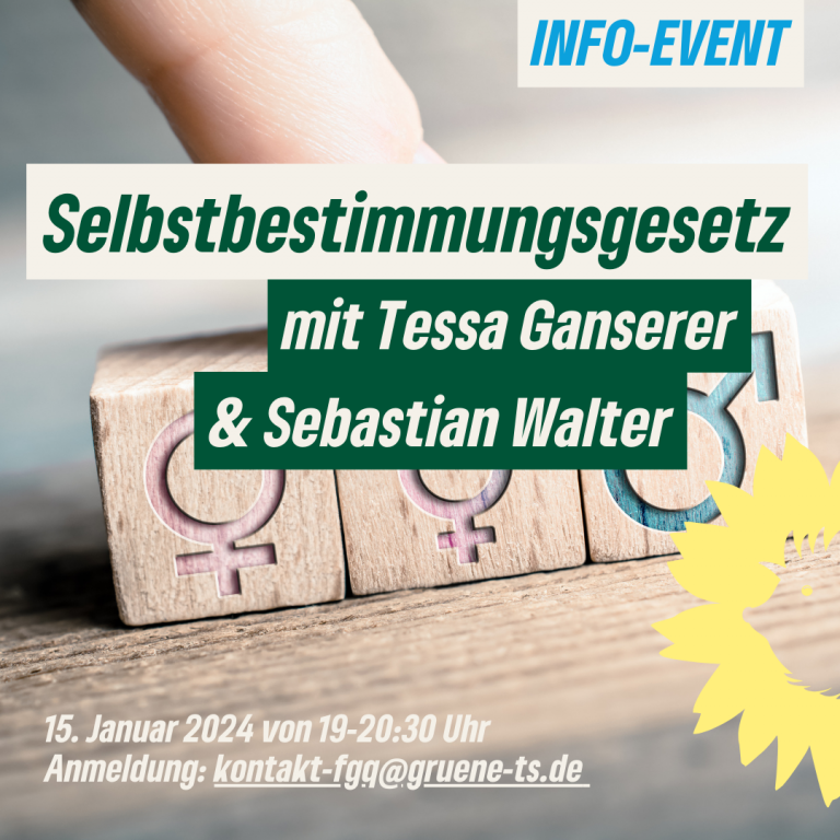 Infoevent zum Selbstbestimmungsgesetz mit Tessa Ganserer und Sebastian Walter