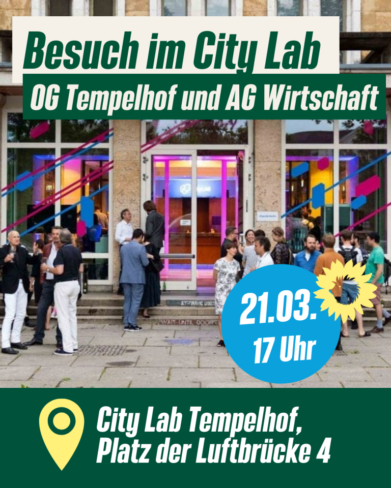 Ortsgruppe Tempelhof und AG Wirtschaft: Gemeinsamer Besuch des City Labs