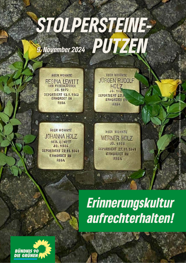 Am 9. November Stolpersteine putzen – Erinnerung aufrechterhalten!