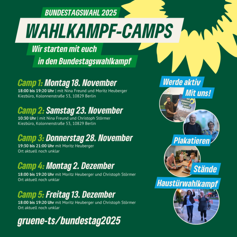 Wahlkampf-Camps – Werde Teil unserer Kampagne! 🌍💪