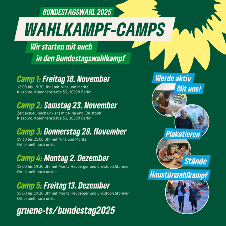 Wahlkampf-Camps – Werde Teil unserer Kampagne! 🌍💪