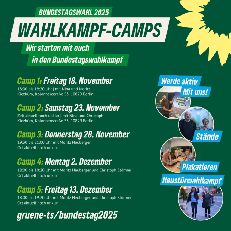 Wahlkampf-Camps – Werde Teil unserer Kampagne! 🌍💪