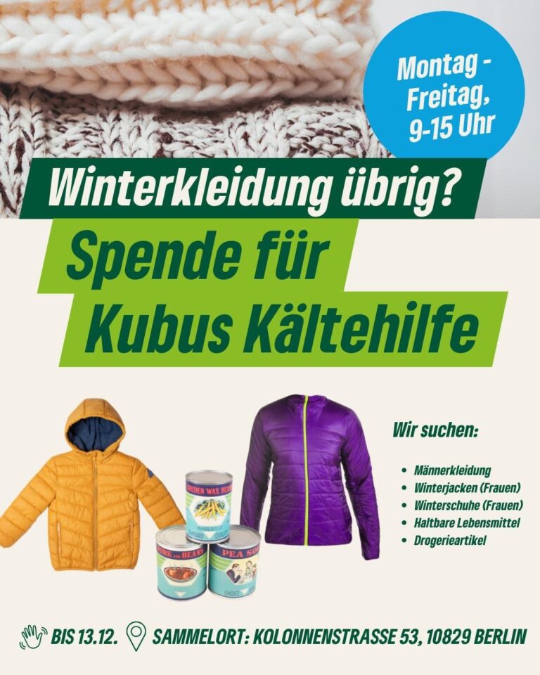 Spendenaktion: Winterkleidung gesucht!