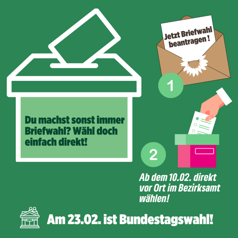 Sie machen sonst immer Briefwahl? Jetzt einfach direkt wählen!