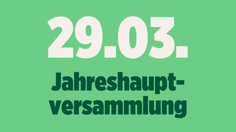 Jahreshauptversammlung am 29. März 2025