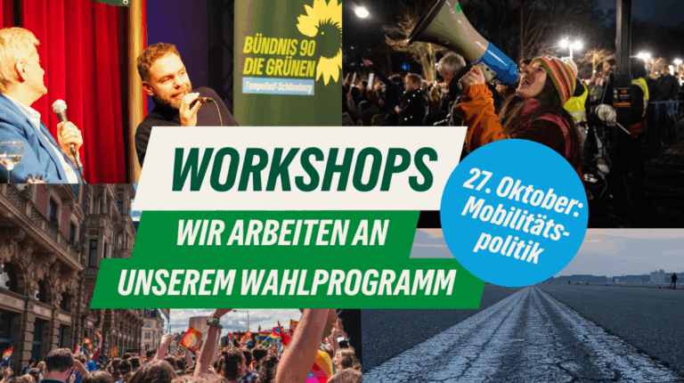 Workshop: Mobilitätspolitik – Unser Wahlprogramm 2026 für Tempelhof-Schöneberg